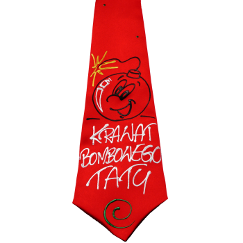 [Ks27] Krawat satynowy KRAWAT BOMBOWEGO TATY
